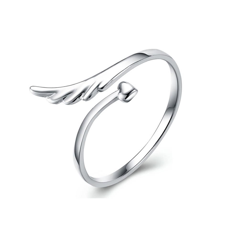 2015 beautiful angel wings rings for girl women silver plated love heart rings wedding rings - Girl Wedding Rings 2015 beautiful angel wings rings for girl women silver plated love heart rings wedding rings - Girl Wedding Rings