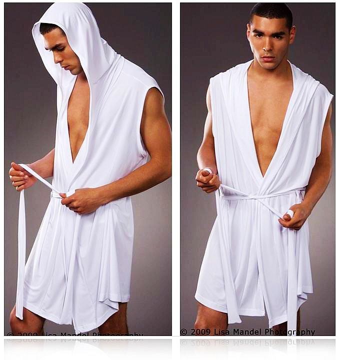 Best Wholesale Men'S Underwear Leisure Lounge Robe Hooded Sexy Meryl