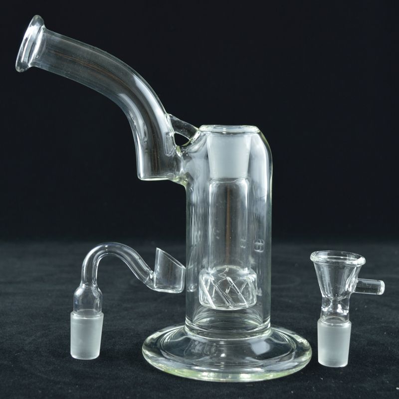 thumbnail interactive-video image 1 of Handmade 11" Glass Water Pipe Bong With Percolator & Bowl - Thick Scientific Glass 1 of 14