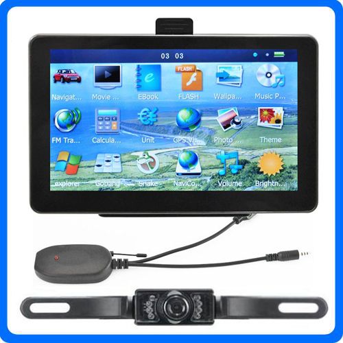 2016 Promotion 7 Bluetooth Car Gps Navigation+Wireless Reverse Camera