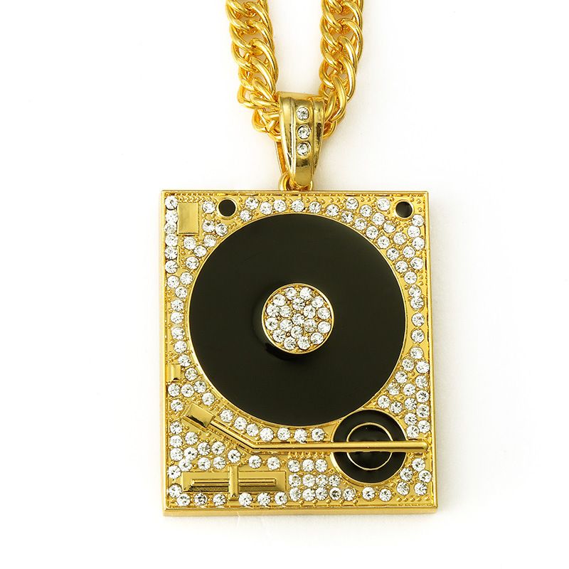 New Arrival Hip Hop Necklace Chain Hiphop Bar Dj Box Diamante Pendant
