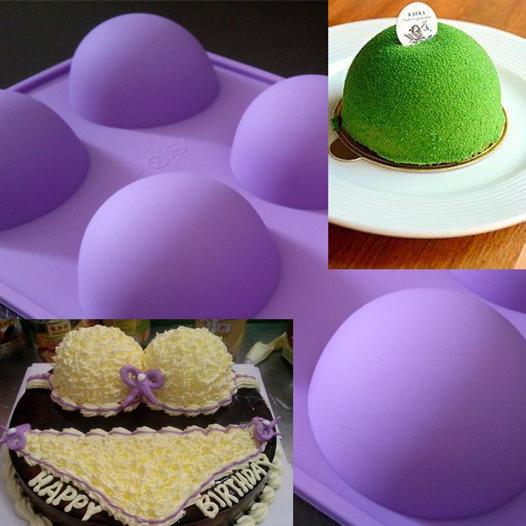 2017 Bikini Sexy Bra Shape Silicone Cake Mold Diy Fda Baking Half