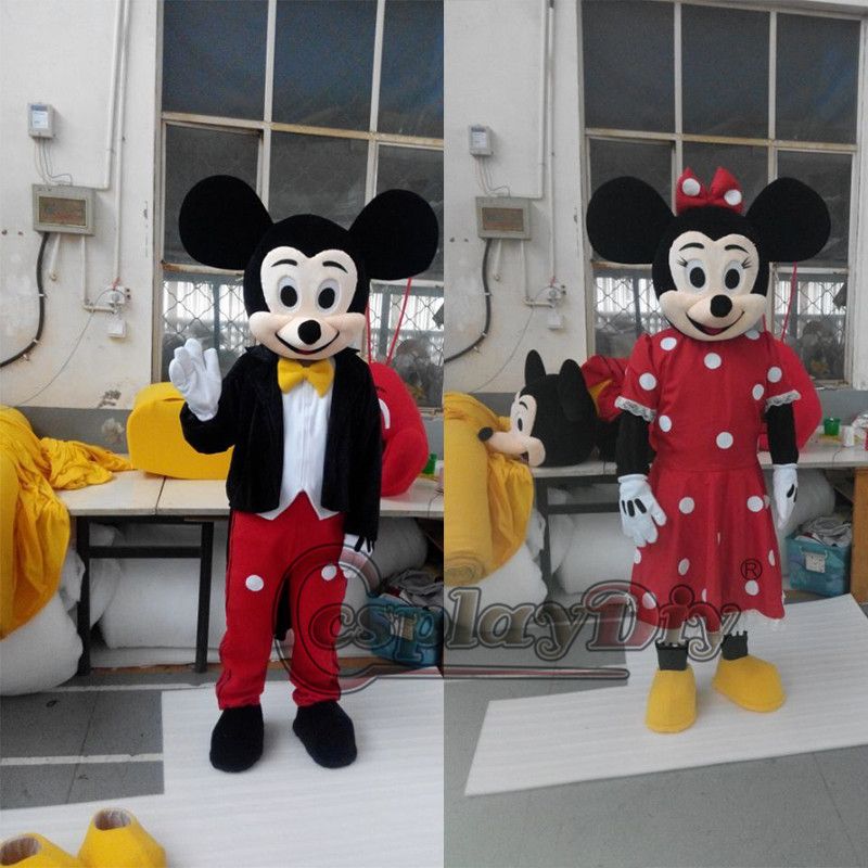 Mickey Mouse And Minnie Mascot Costumes High Quality Animal Mascot