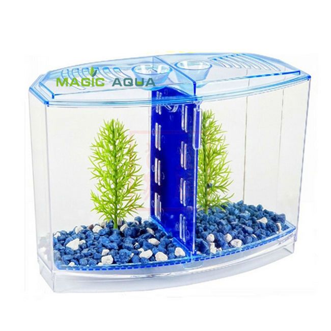 Fighting Betta Fish Tank Kit Aquarium Fish Tank Twin Bow Front Tank 8 X 4x 6 Seaclear Aquariums