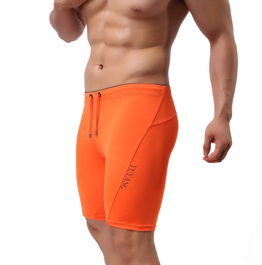 2017 Men Swim Trunks Bodybuilding Swimwear Yoga Cycling Gym Shorts