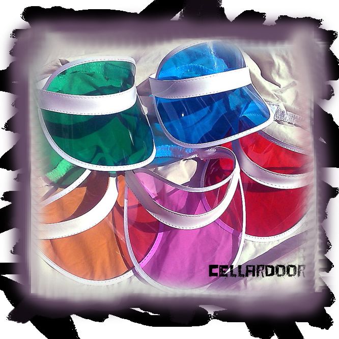 2017 Wholesale Pvc Neon Sun Visor Peak Cap Plastic Visor Sun Hat Rave