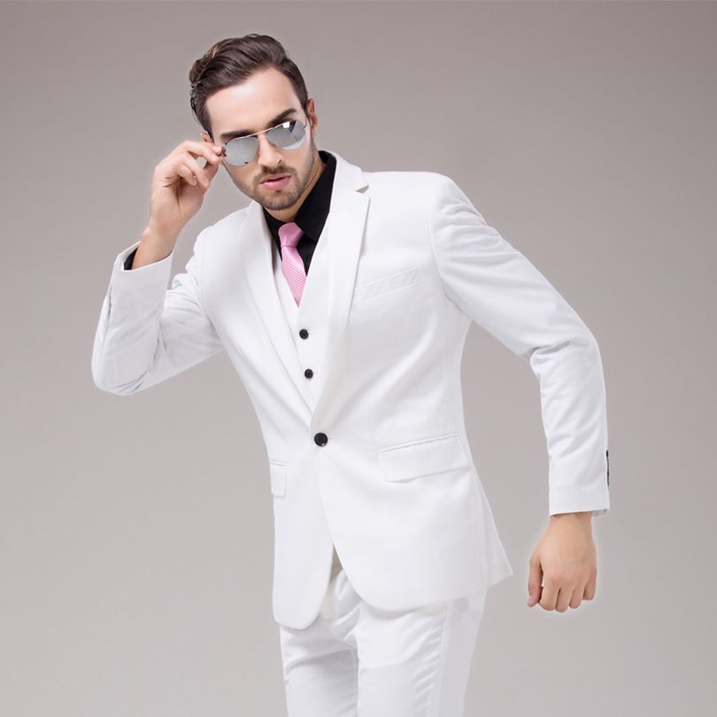 White prom suits for men Mandarin banded collar suits and tuxedos for men. Tuxedos and suits for men come in Light Weight · Leather Jackets · Order Online · Flat Rate/10 (2, reviews).