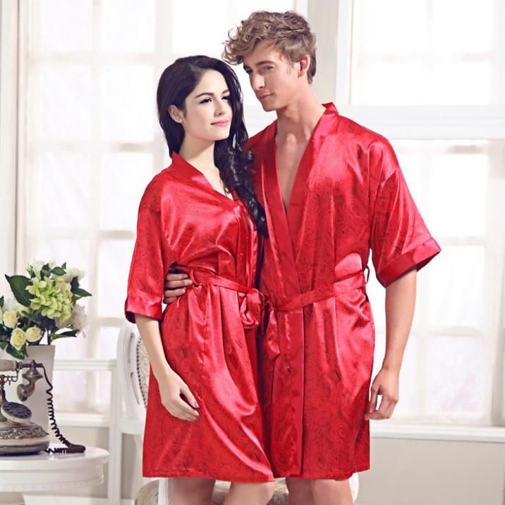 Best Wholesale High Quality 100 Silk Robes Chinese Red Silk Bathrobe