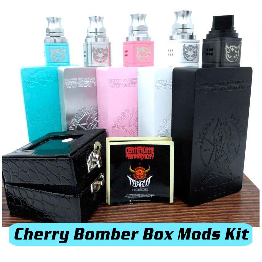 2015 Vaporizer Cherry Bomber Box Mods Kit With HELLBOY RDA Rebuildable