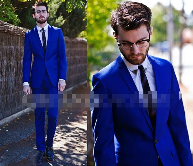 blue wedding dress men