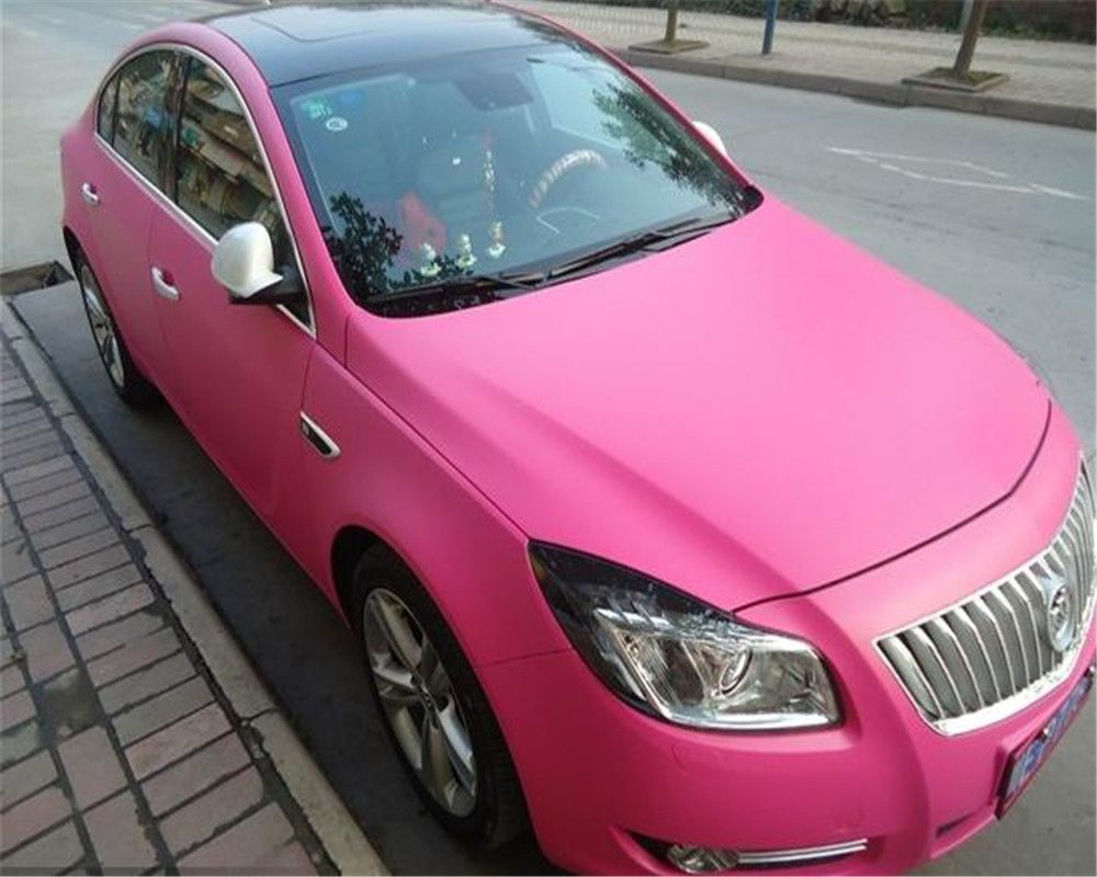 2017 Matte Rose Red Car Vinyl Wrap With Air Drain Best Quality 1.52x30m/Roll From Cadir, 63.32