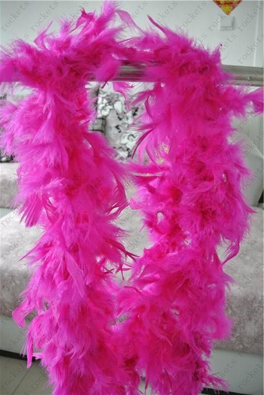 200cm Hot Pink Feather Boas 40gram Chandelle Feather Boas Marabou
