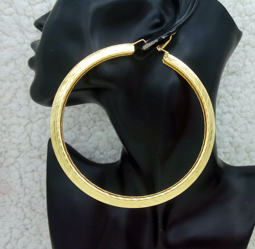 Online Cheap Wholesale 18k Yellow Gold Plated Super Big Large Circle Hoop Earrings For Women ...