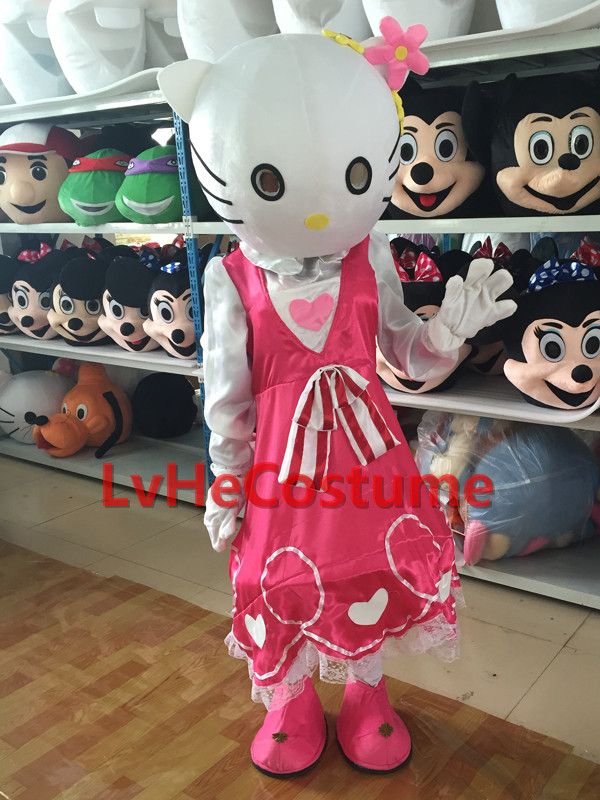 Hello Kitty Cat Mascot Costume Cat Cartoon Costume Carnival Character