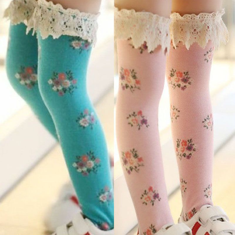 Girls In Tube Lace Socks Leggings 2015 New Lovely Girls Lace 35cm In