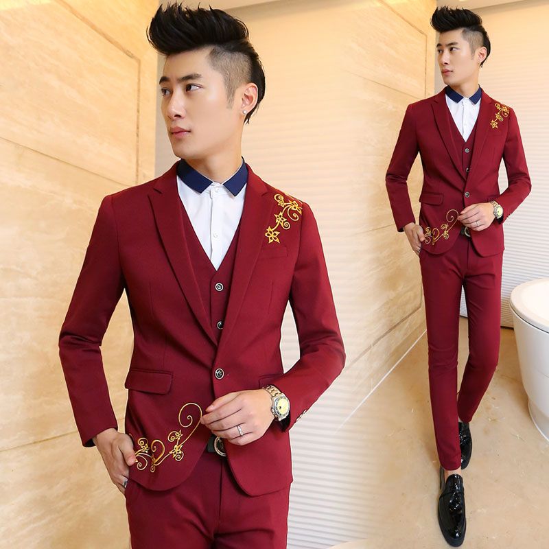 maroon formal attire for men