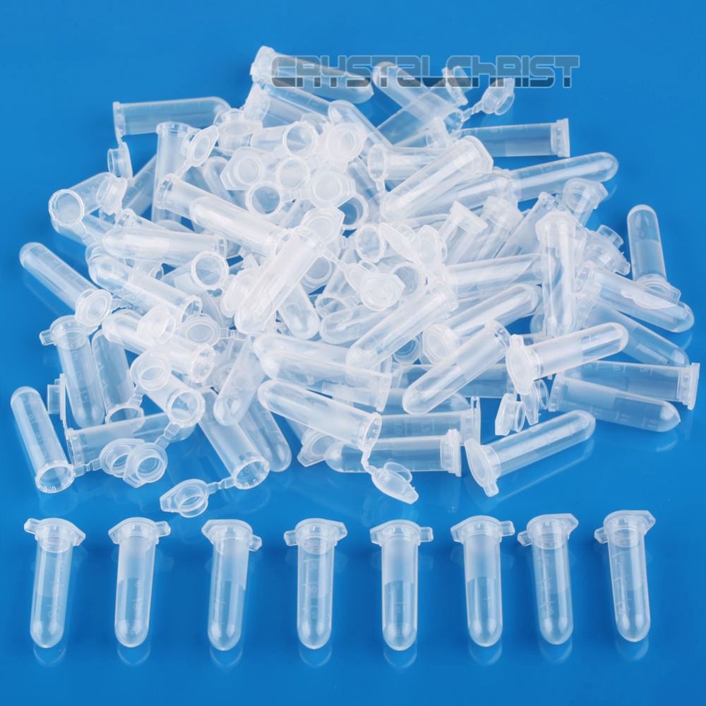 2017 100 X 2ml Plastic Ep Tube Round Bottom Vials Tubes Lab Supplies Sample Container From