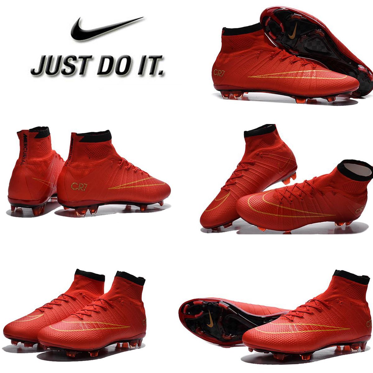 cr7 cleats red