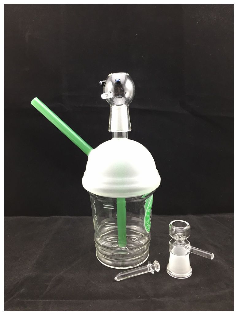 2017 Green Dabuccino Rig Sandblasted Starbuck Cup Dab Concentrate Oil