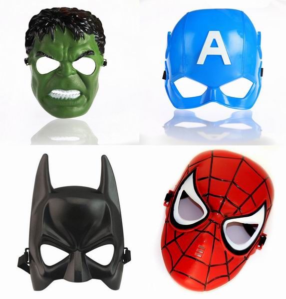 Children Kids Party Masks Cartoon Spiderman Batman Halloween Masks Half