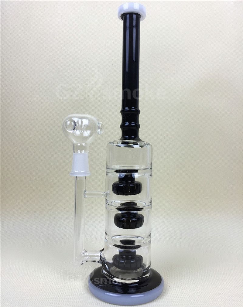 2017 Newest 3 Layer Filter Height 11.4 Glass Bongs Gear Perc Water