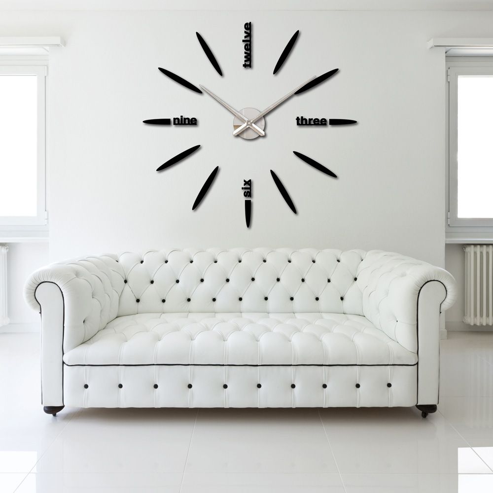 Diy Large Watch Wall Clock Decor Modern Design Creative Stickers Mirror