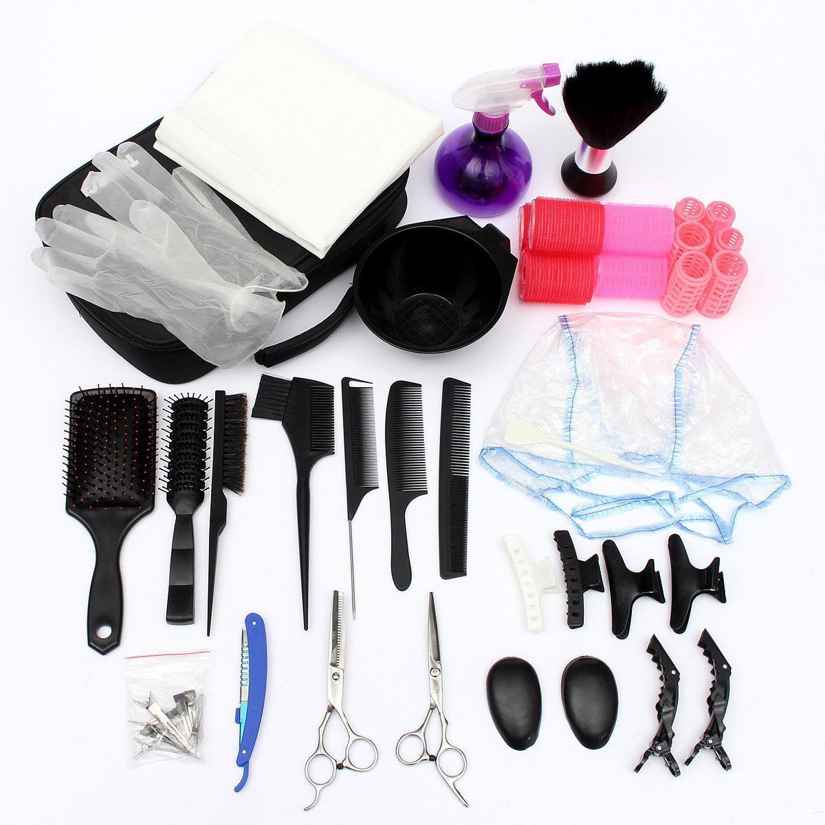 Pro Salon Hair Hairdressing Dye With Bag Diy Set Brush Comb Hair Color