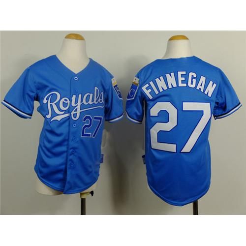 Best Cheap Baseball Jersey Royals 27 Brandon Finnegan Baby Blue Boys