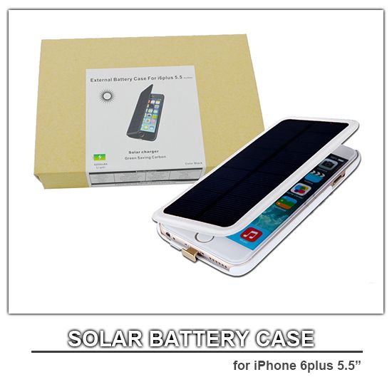 Mobile Phone Charging Solar Powered Cell Phone Case For Iphone 6 Plus 5