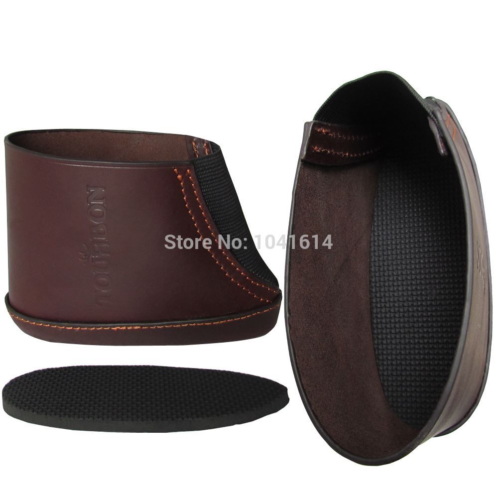 Durable Shotgun Stock Extension Genuine Leather Slip On Recoil Pad Shooting Hunting Gun