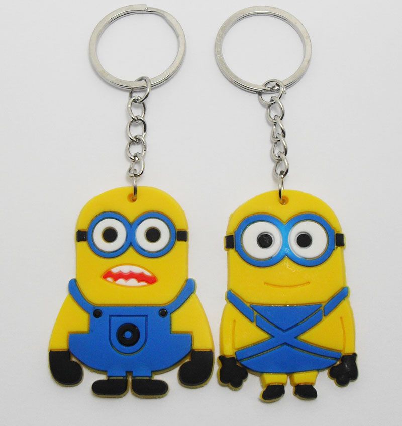 Despicable Me Minion Keychains Kids Cartoon Keyrings Children Bag Charm