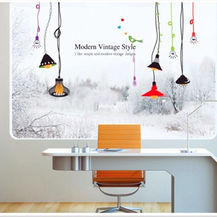 Wall Stickers Home Decor Hallway Entrance Hallway Light Bulb Restaurant