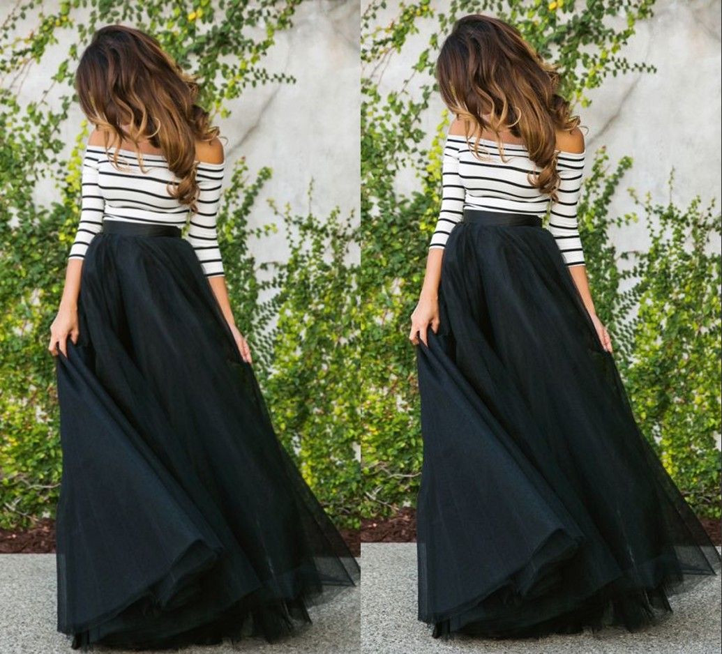 Long black skirt for women Bcbg Max Azria Black Long Skirt - Women'S Size Medium - M - Double Skirt, First Portion Is A Short Mini Skirt With 2 Front Pockets, Has A Long Sheer Under Skirt With A Long Slit That Goes.