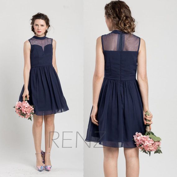 Wedding navy blue dresses