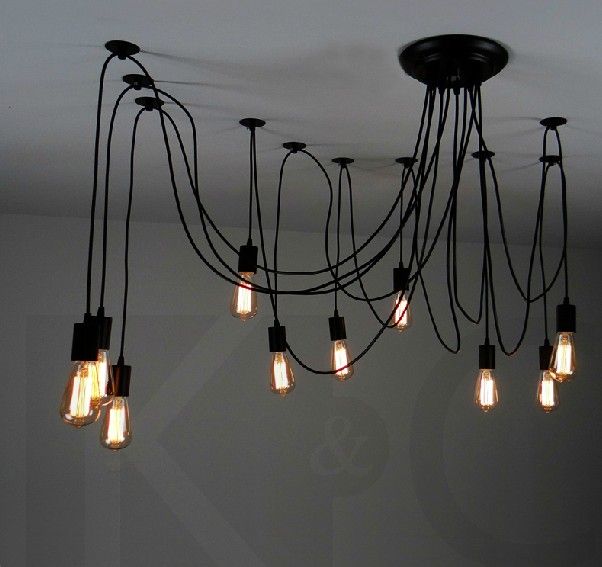 14 Bulbs Flexable Light Edison Ancints Vintage Chandeliers Diy Ceiling