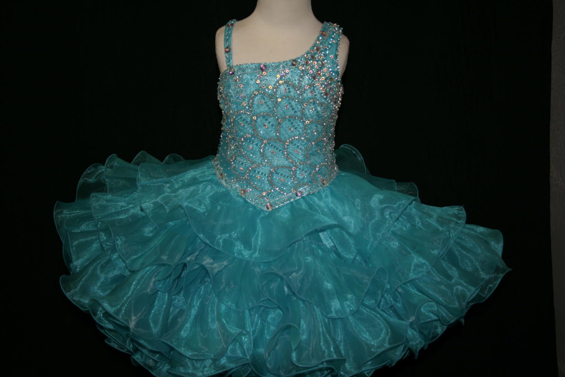 2016 Hot Sale Little Rosie Baby Pageant Dresses Spaghetti Beads