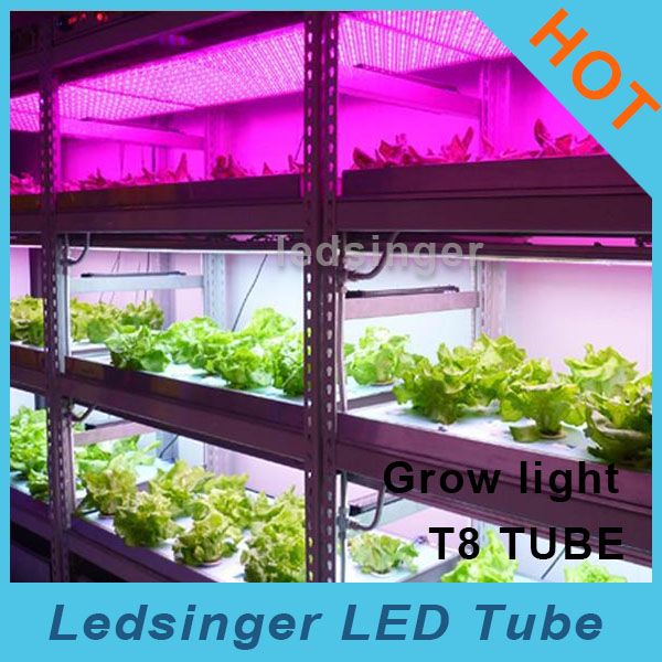 LED Grow Light 24w T8 Tube 5ft Plant Growing Lamp Lights Vegetable