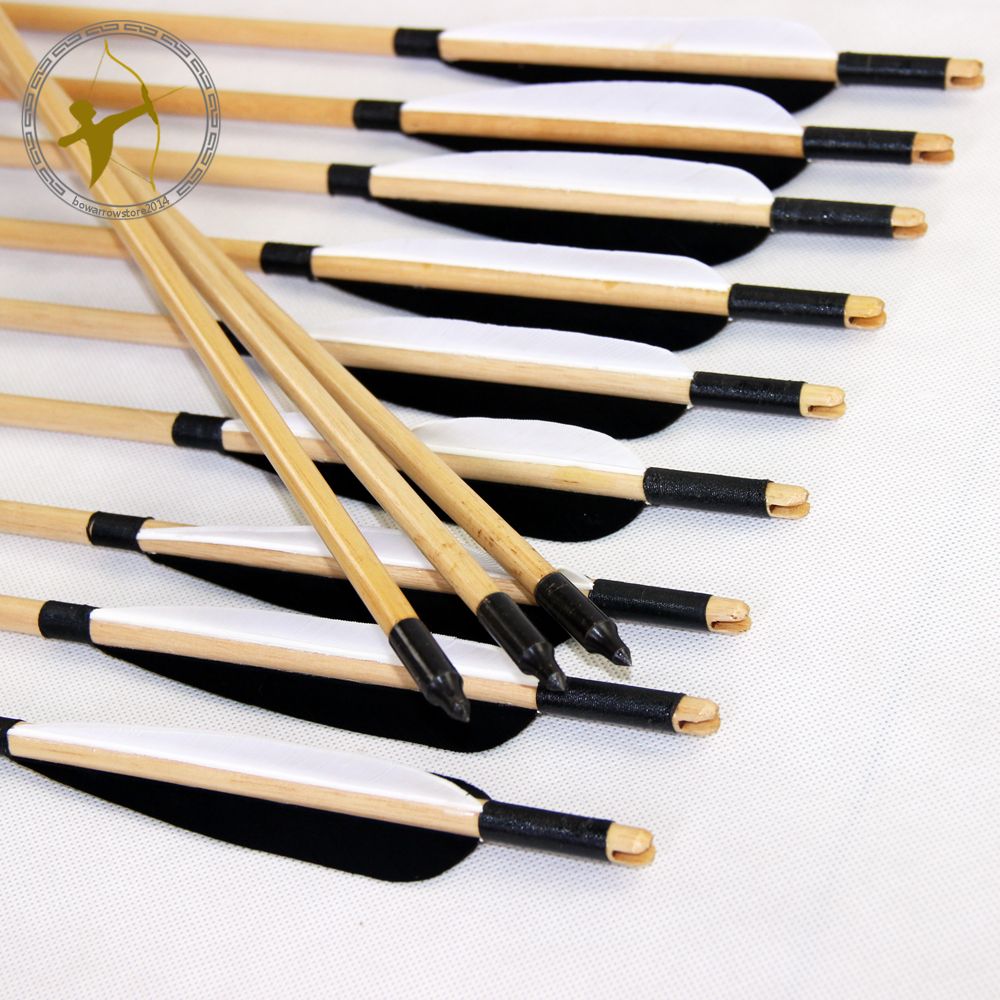 TOPARCHERY 31-Inch Carbon Hunting Arrows - 500 Spine, Turkey Feather Fletching, 6 Pack For Compound & Recurve Bows