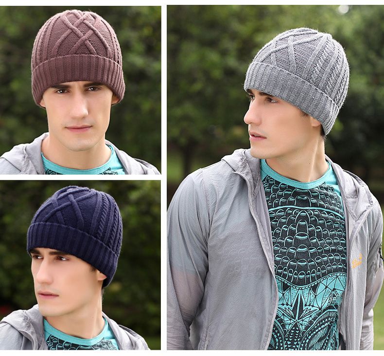 Fashion Men Women Knitted Streetwear Hat Jacquard Beanie Sports Hat