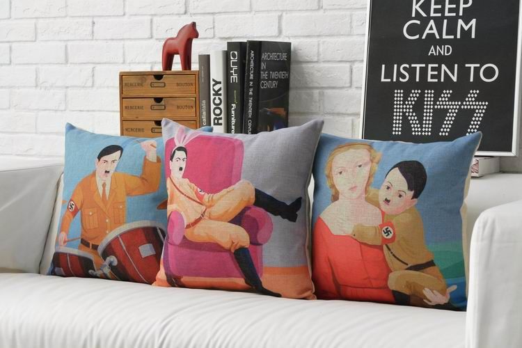 interesting adolf painting clown comedy ironic humorous pop art pillow massager decorative pillows cover neck throw - Decorative Couch Pillows interesting adolf painting clown comedy ironic humorous pop art pillow massager decorative pillows cover neck throw - Decorative Couch Pillows