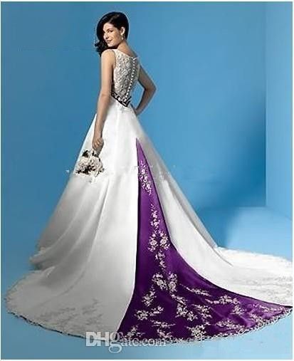 purple and white dress for wedding