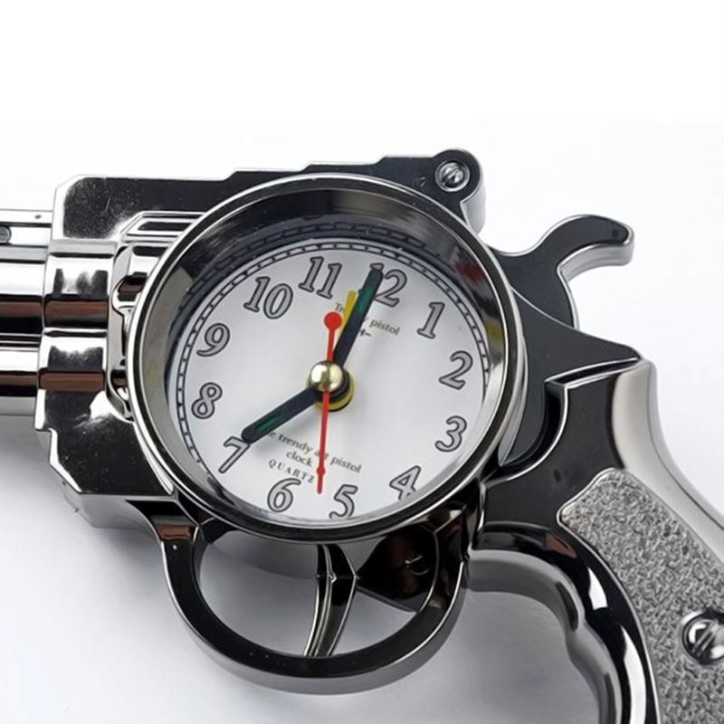Best Novelty Pistol Gun Shape Alarm Clock Desk Table Home Office Decor