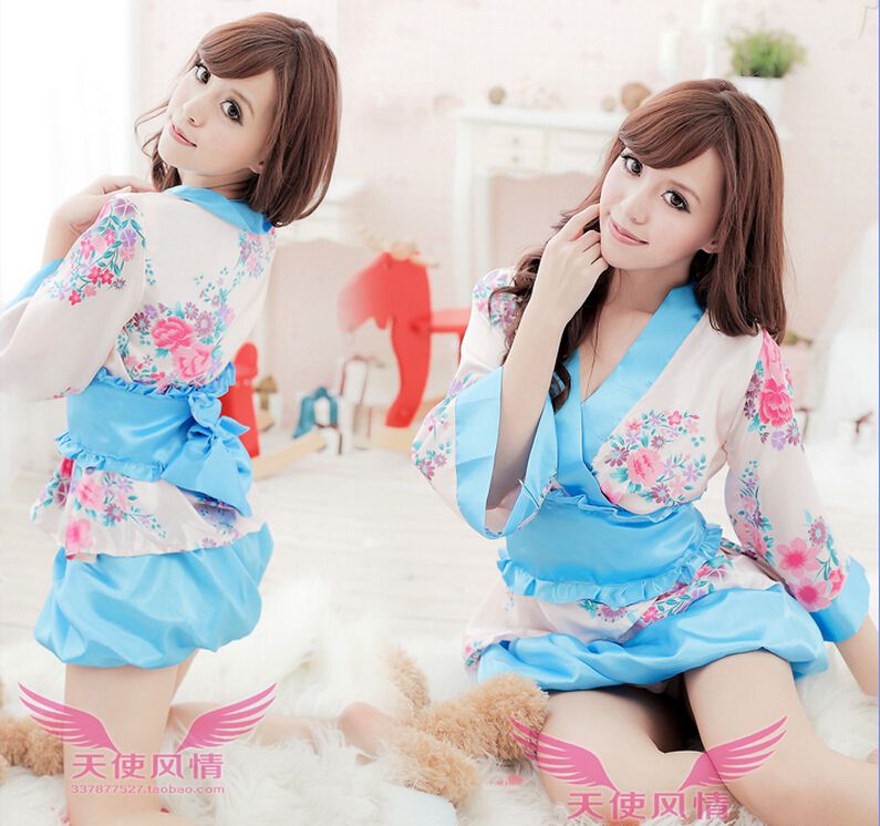 Girls Yukata Kimono Dress Sexy Underwear Cos Japan Women'S Short Kimono