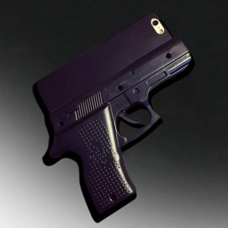 3D Gun Case Pistol Toy Shape Hard Plastic Case Back Cover for IPhone 6