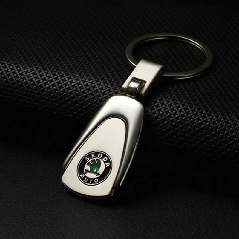 Skoda Car Keychain Emblems For All Skoda Car Silver Keyrings Car Key