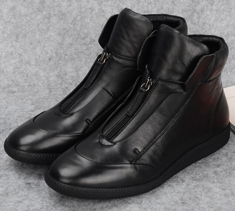 mens designer black boots designer front zipper black trendy mens walking shoes mens designer black boots designer front zipper black trendy mens walking shoes