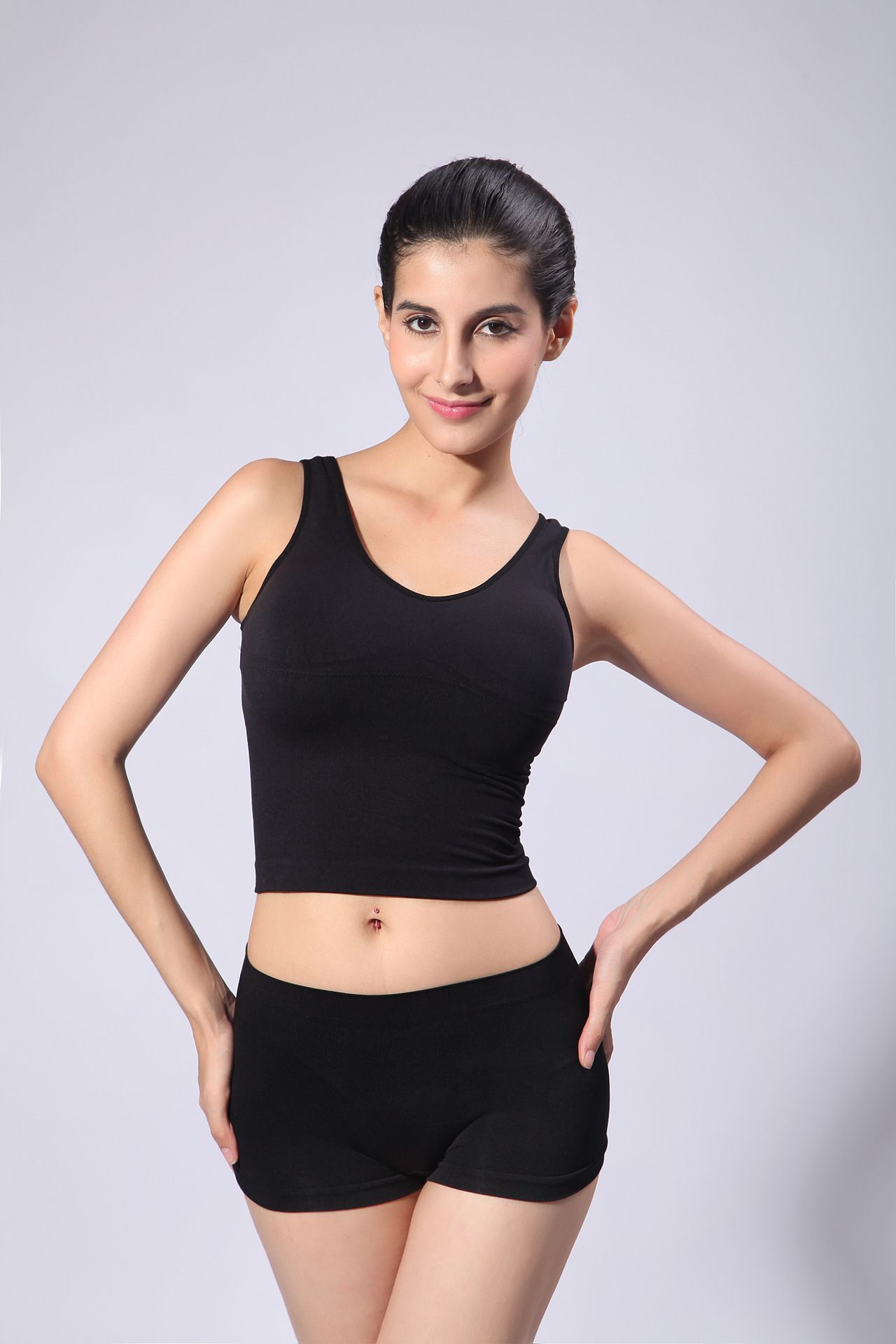 2015 New the Essential Bra Tank Top Soft Padded Sport Girl Tops Short