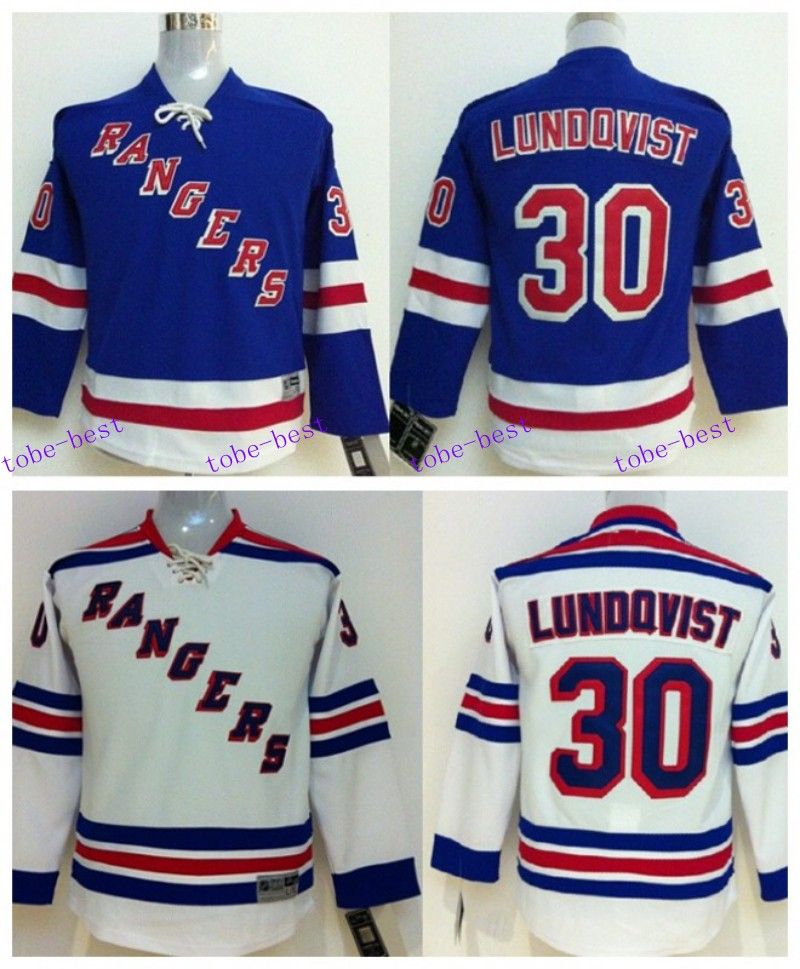 Discount Youth New York Rangers Hockey Jerseys 30 Henrik Lundqvist