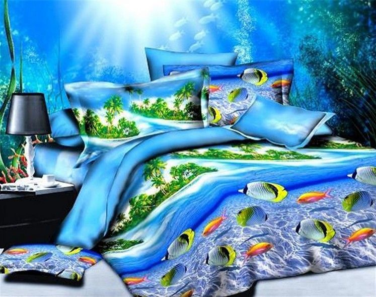 Sea Kids Ocean Bedding Sets 3d Duvet Covers Bedspreads Bed Sheet Linen