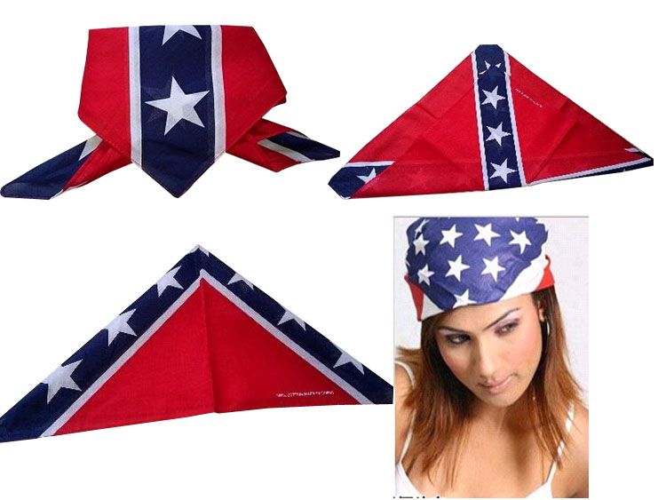 Confederate Rebel Flag Rebel Flag Headband Bandanas 55*55cm Civil War